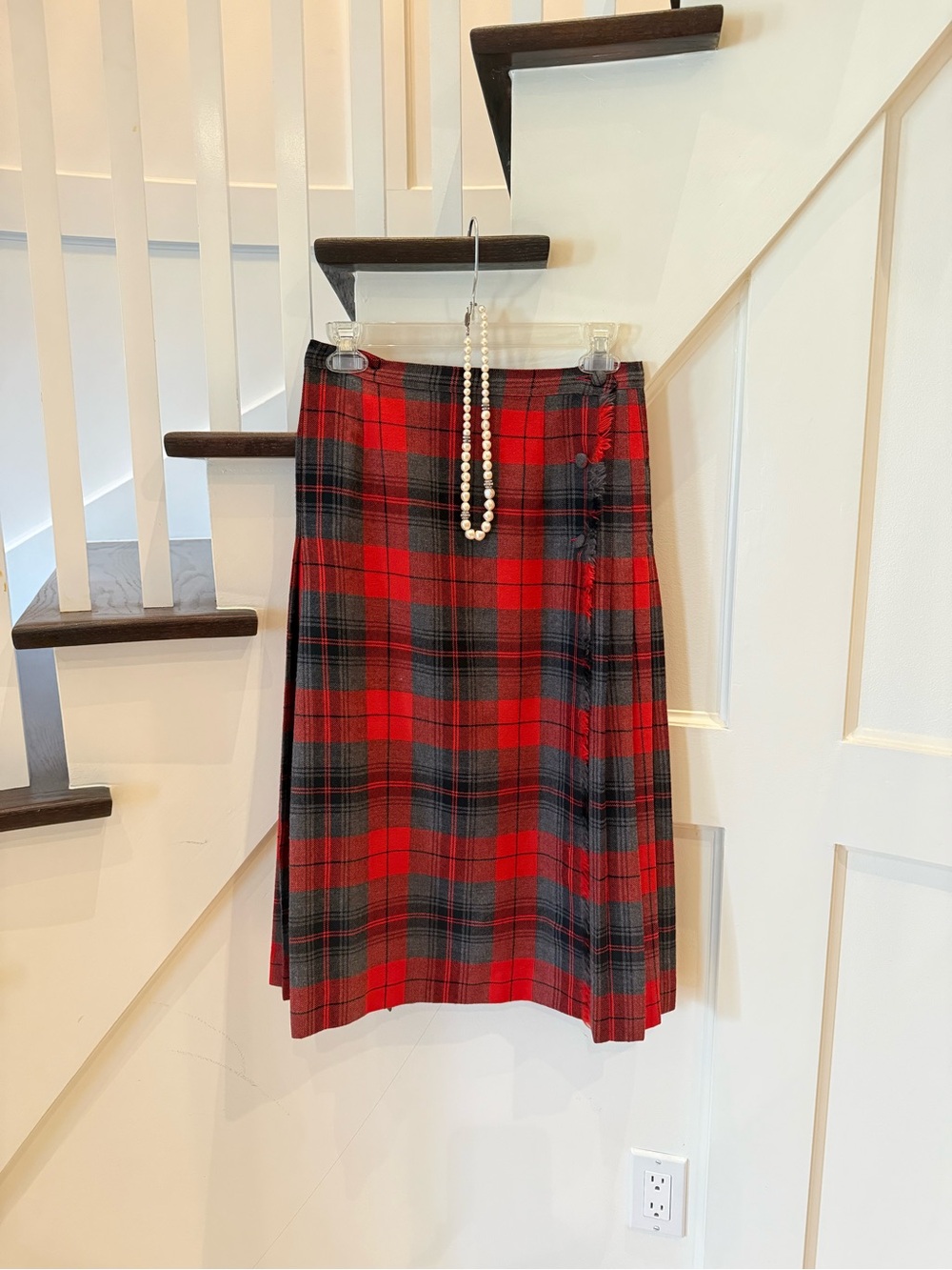 100% Wool Vintage Tartan Skirt